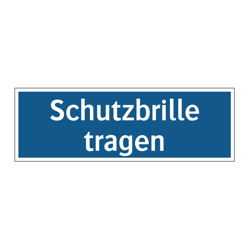 Schutzbrille tragen