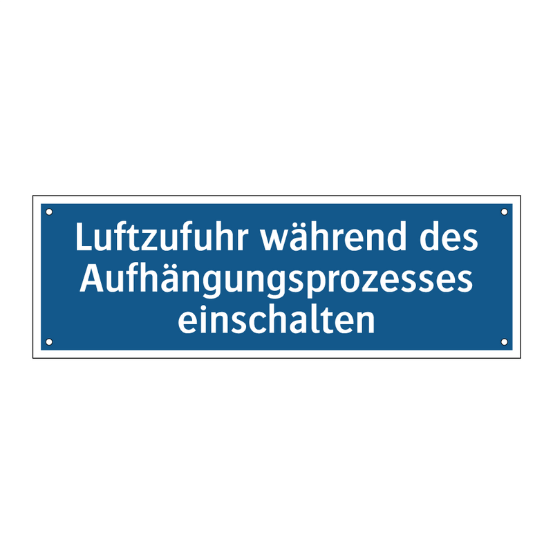 Luftzufuhr während des Aufhängungsprozesses einschalten