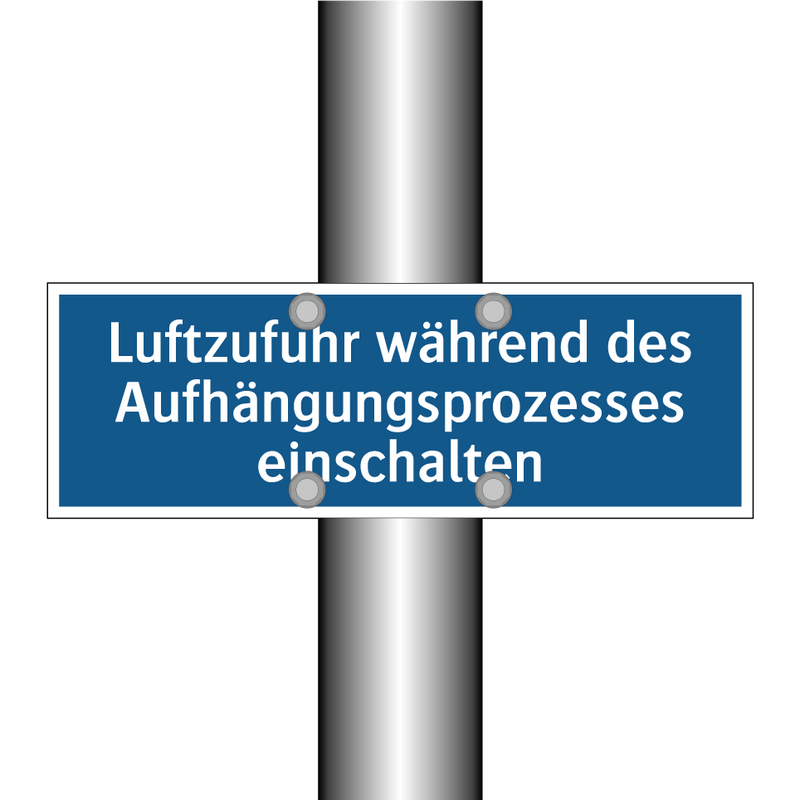 Luftzufuhr während des Aufhängungsprozesses einschalten