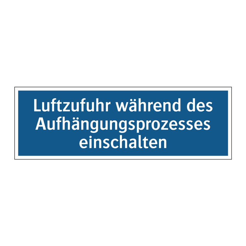 Luftzufuhr während des Aufhängungsprozesses einschalten