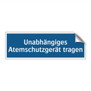 Unabhängiges Atemschutzgerät tragen