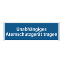 Unabhängiges Atemschutzgerät tragen