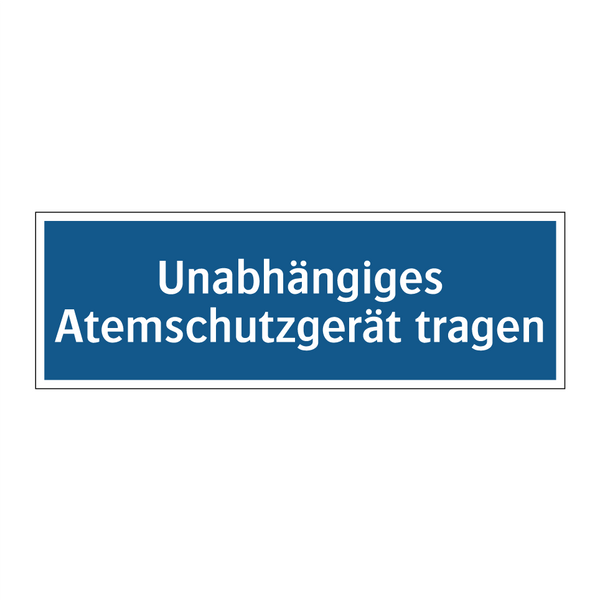 Unabhängiges Atemschutzgerät tragen