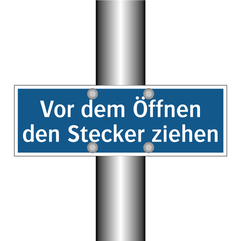 Vor dem Öffnen den Stecker ziehen