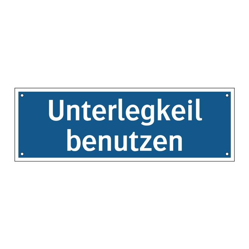 Unterlegkeil benutzen