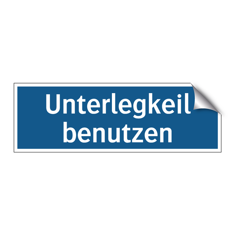 Unterlegkeil benutzen