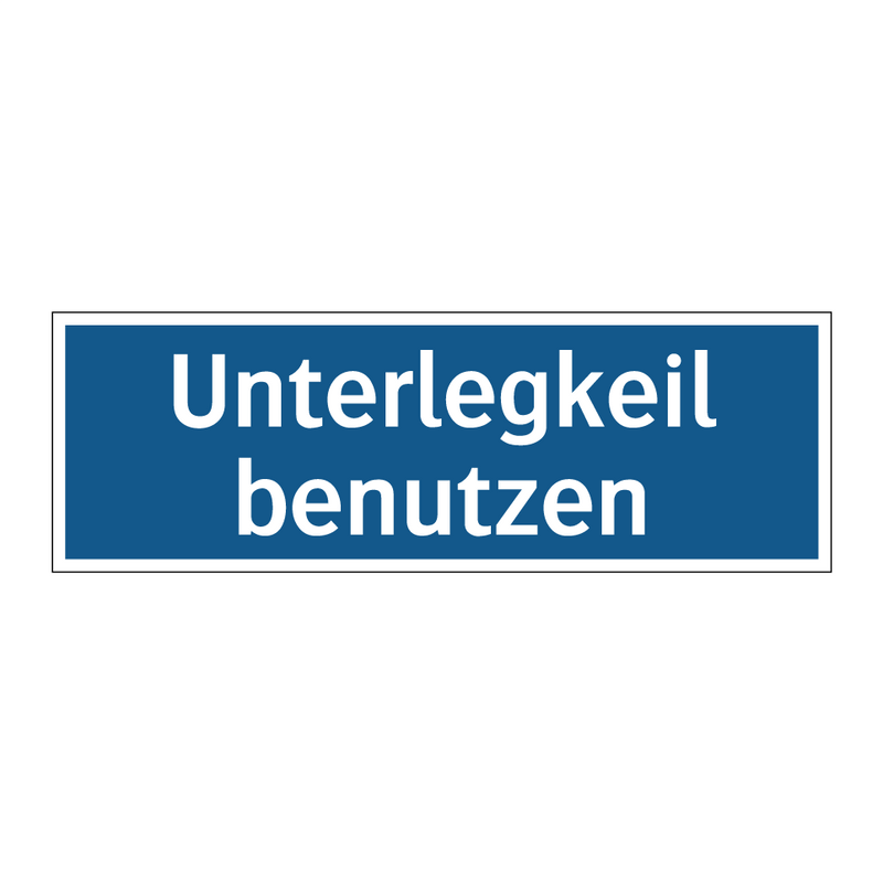Unterlegkeil benutzen