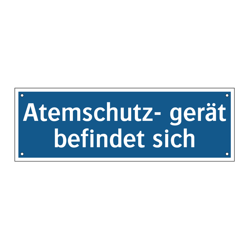 Atemschutz- gerät befindet sich