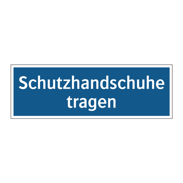 Schutzhandschuhe tragen