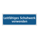 Leitfähiges Schuhwerk verwenden