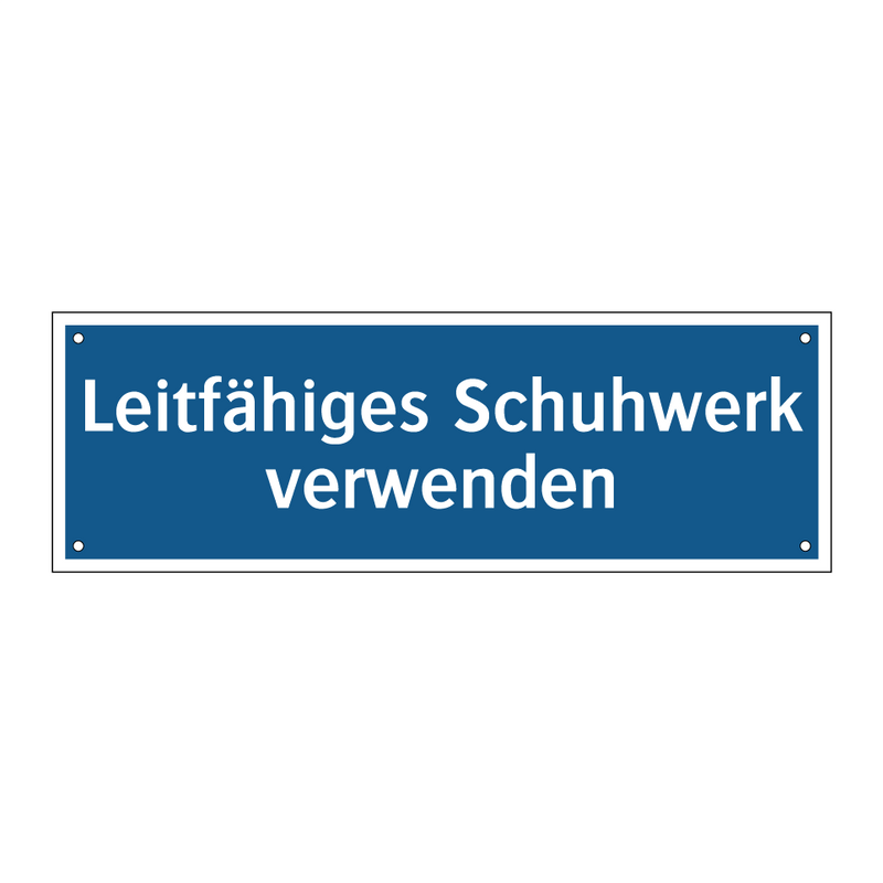 Leitfähiges Schuhwerk verwenden