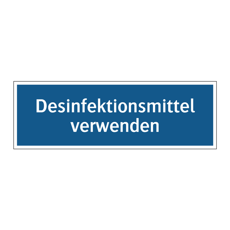 Desinfektionsmittel verwenden