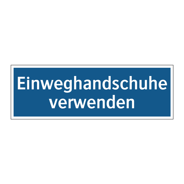 Einweghandschuhe verwenden