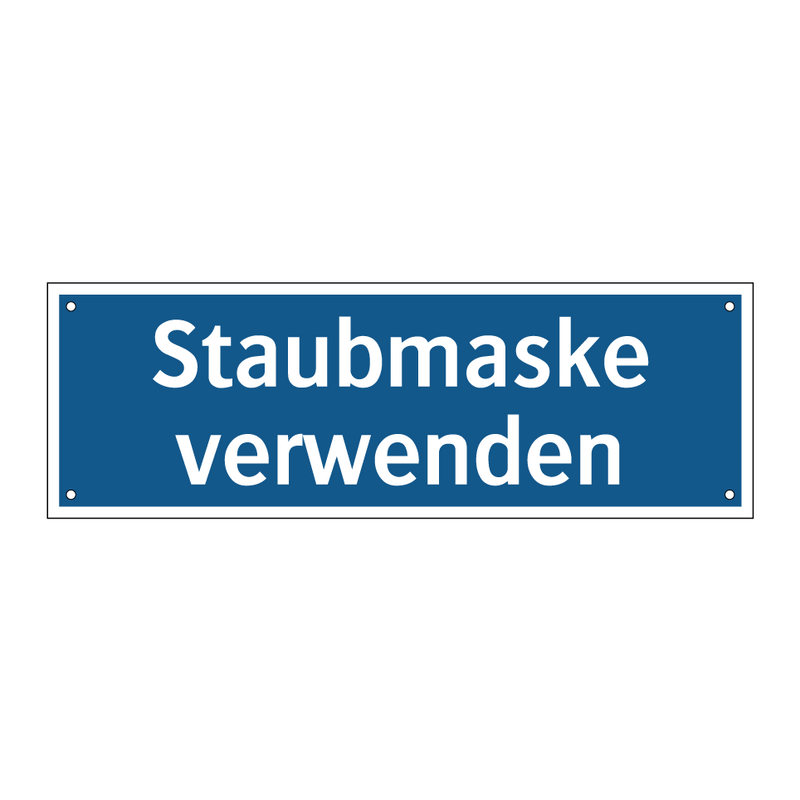 Staubmaske verwenden