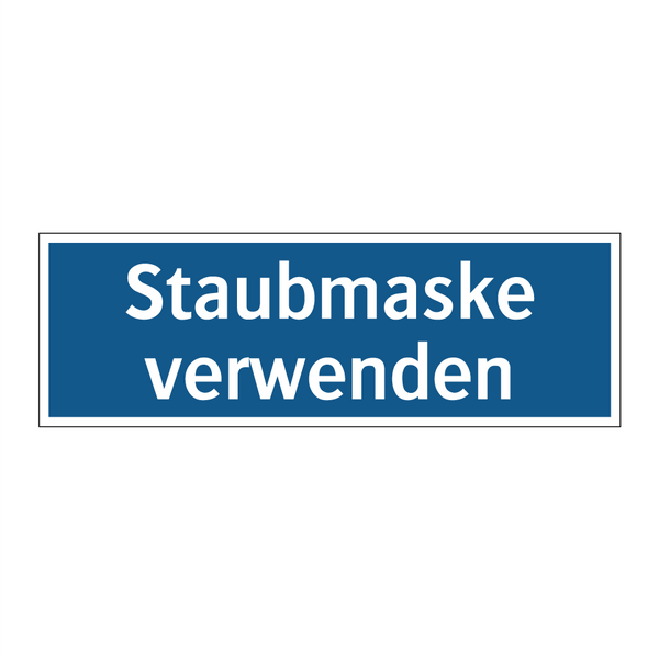 Staubmaske verwenden