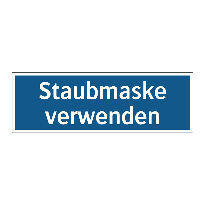 Staubmaske verwenden