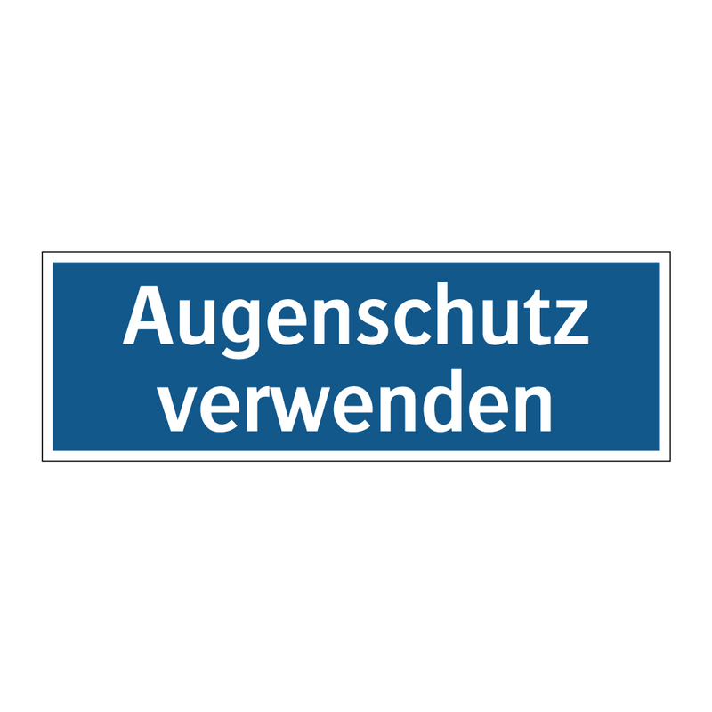 Augenschutz verwenden