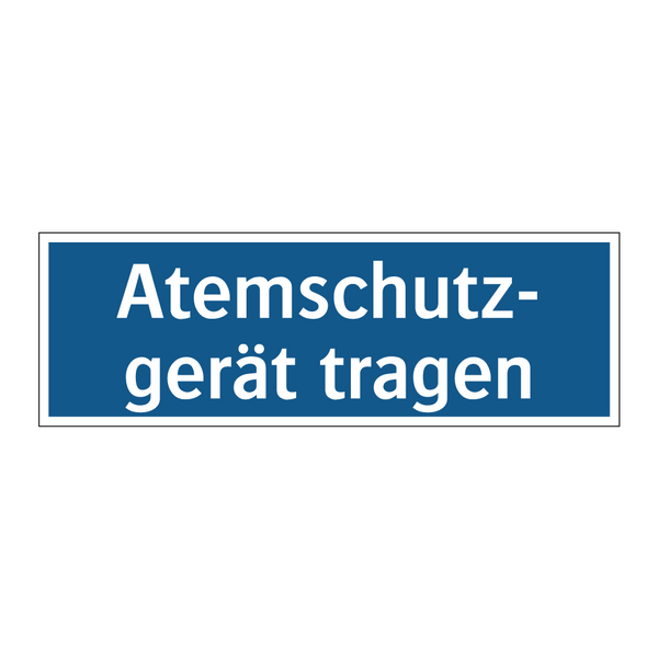 Atemschutz- gerät tragen
