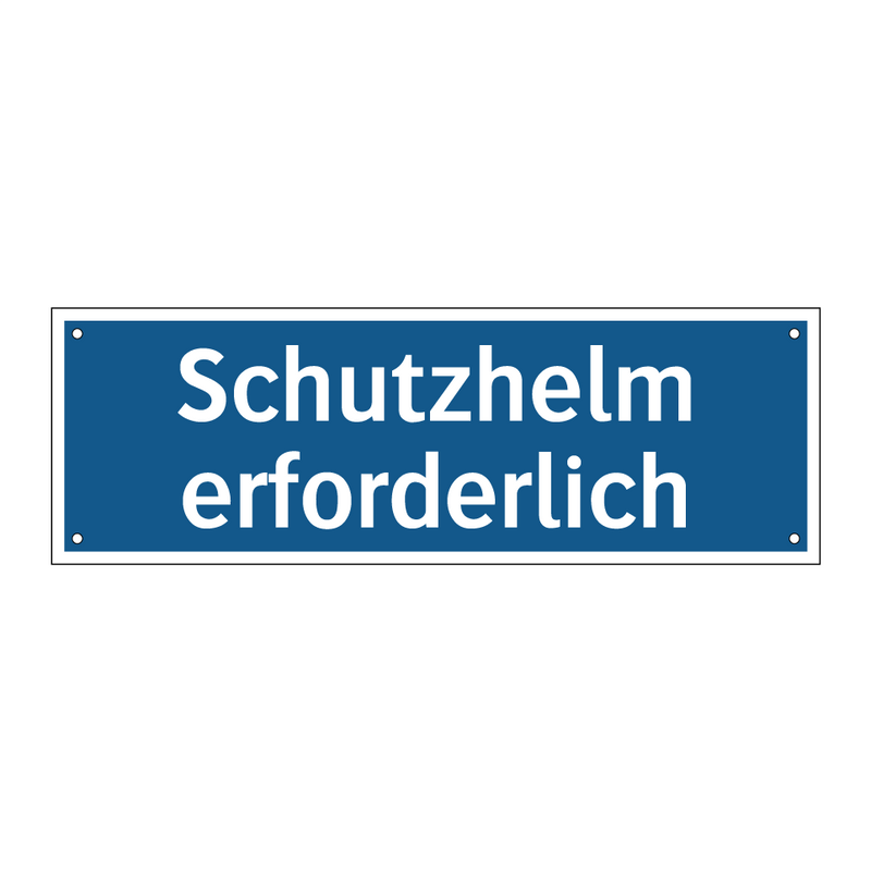 Schutzhelm erforderlich