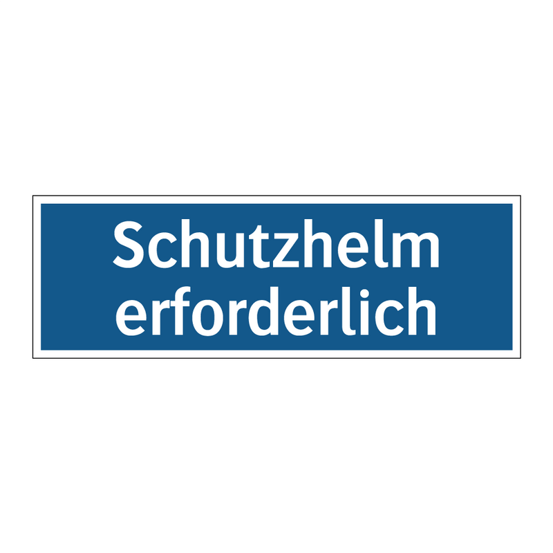 Schutzhelm erforderlich