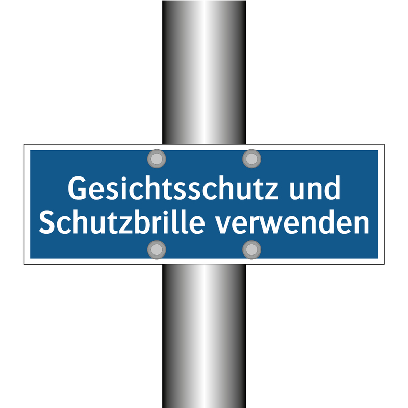 Gesichtsschutz und Schutzbrille verwenden