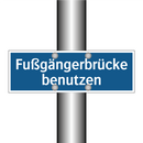 Fußgängerbrücke benutzen
