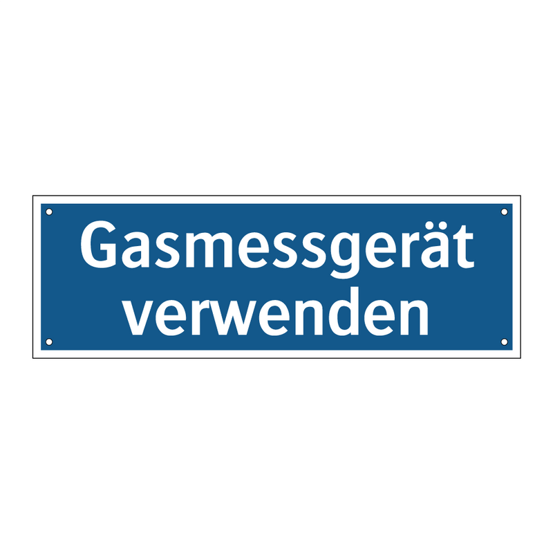 Gasmessgerät verwenden