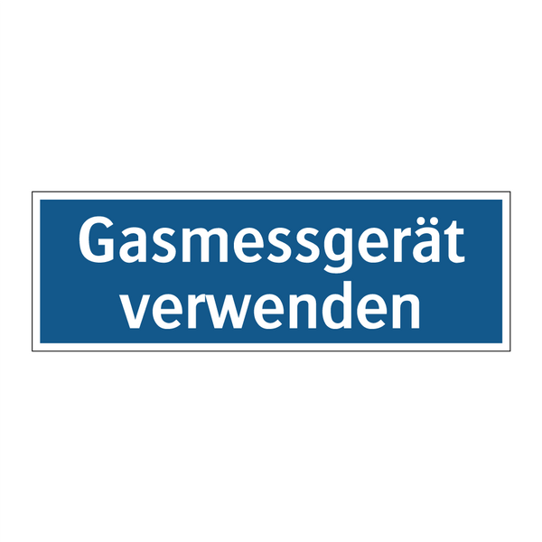 Gasmessgerät verwenden