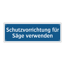 Schutzvorrichtung für Säge verwenden