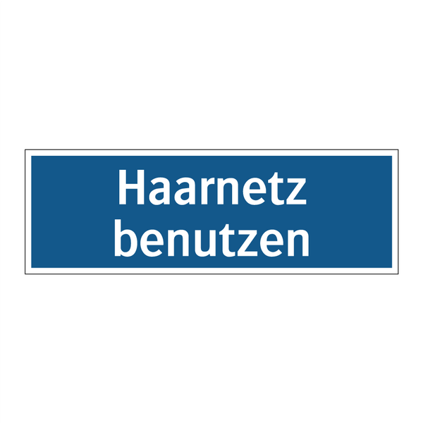 Haarnetz benutzen