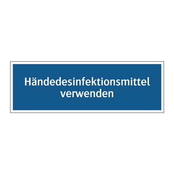 Händedesinfektionsmittel verwenden