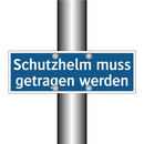 Schutzhelm muss getragen werden
