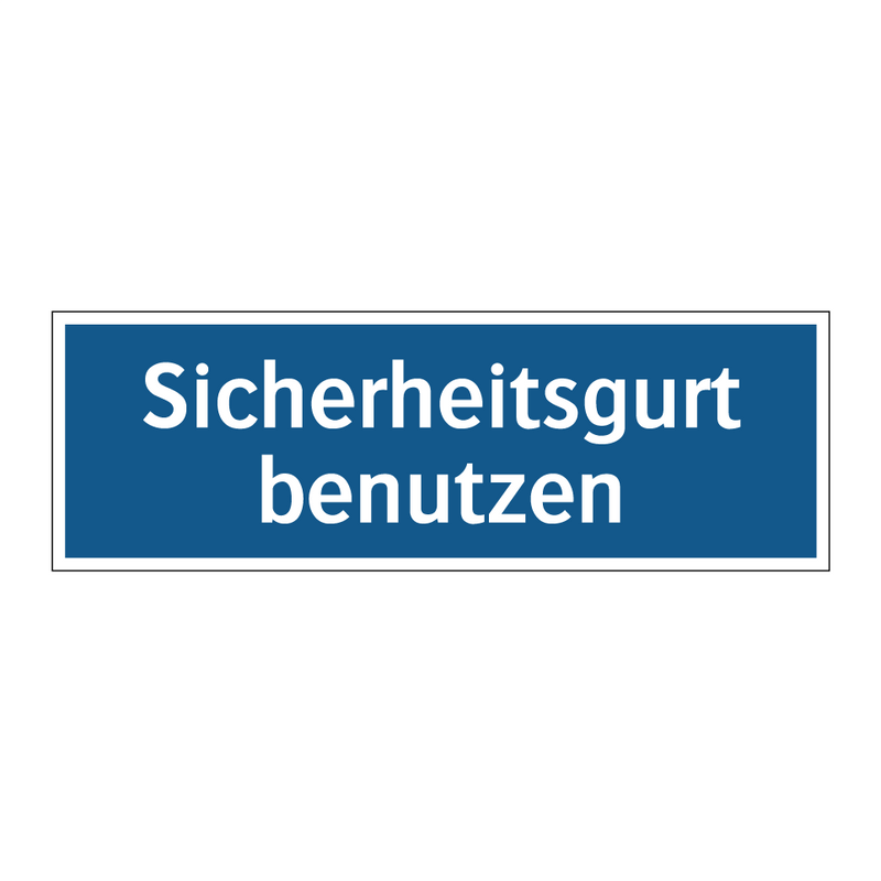 Sicherheitsgurt benutzen