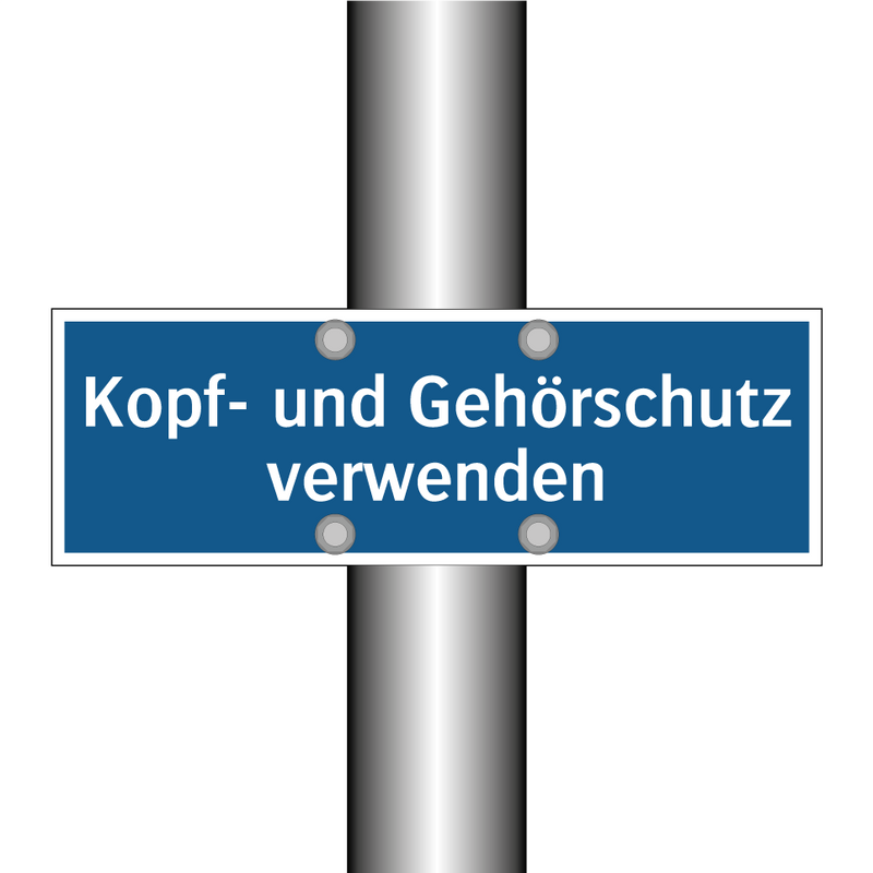 Kopf- und Gehörschutz verwenden