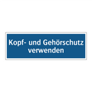 Kopf- und Gehörschutz verwenden
