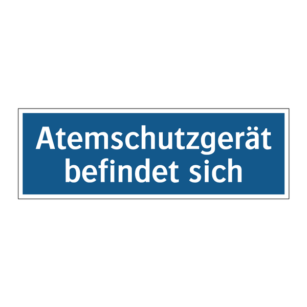 Atemschutzgerät befindet sich