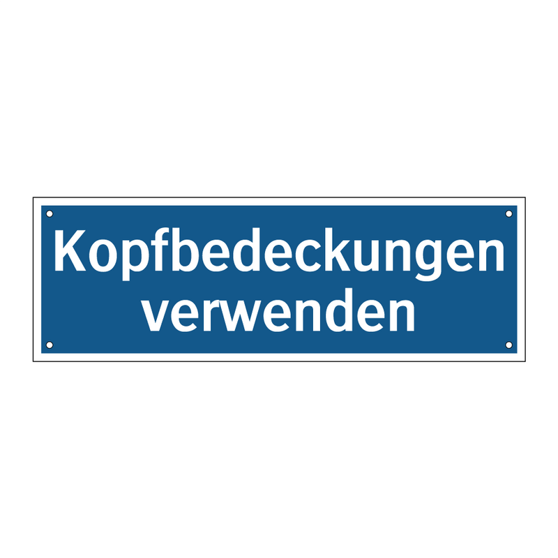 Kopfbedeckungen verwenden