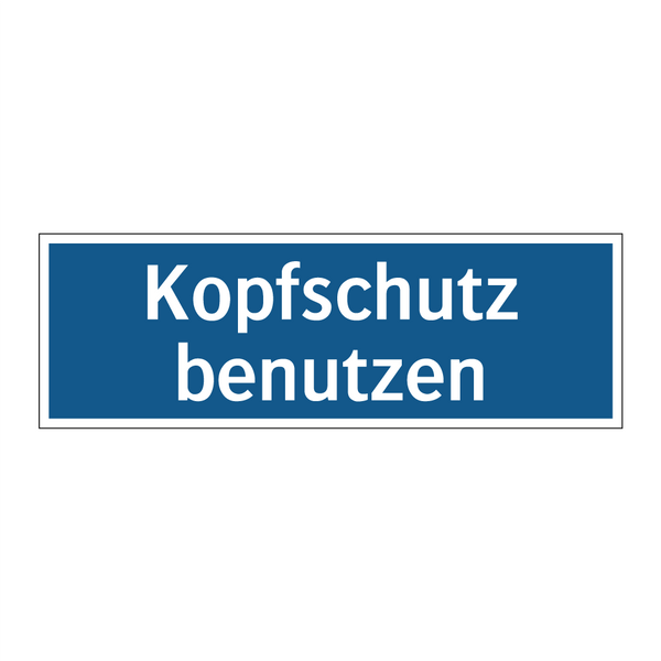 Kopfschutz benutzen