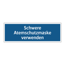 Schwere Atemschutzmaske verwenden