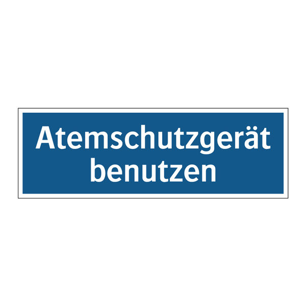 Atemschutzgerät benutzen