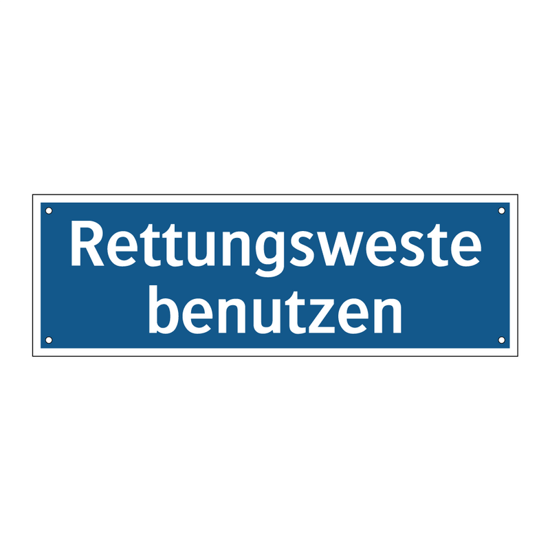 Rettungsweste benutzen