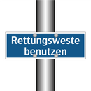 Rettungsweste benutzen