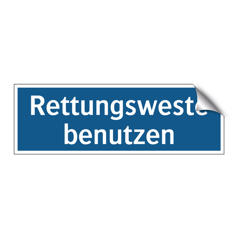 Rettungsweste benutzen