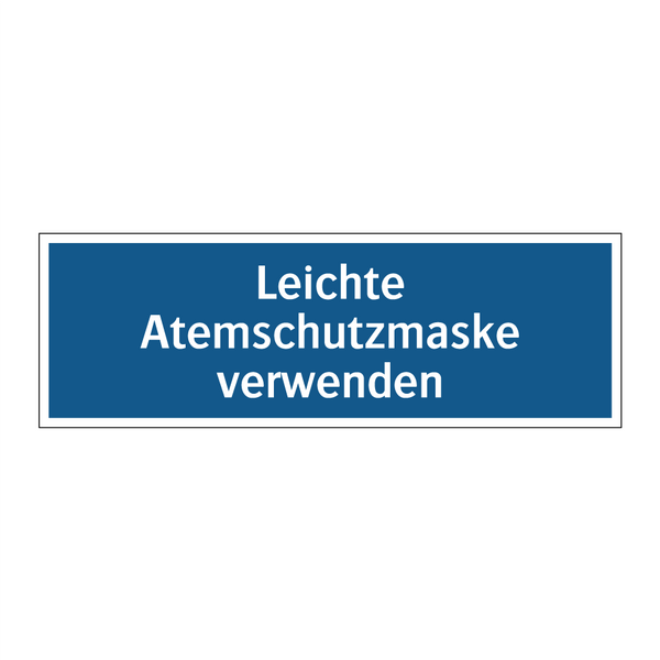 Leichte Atemschutzmaske verwenden