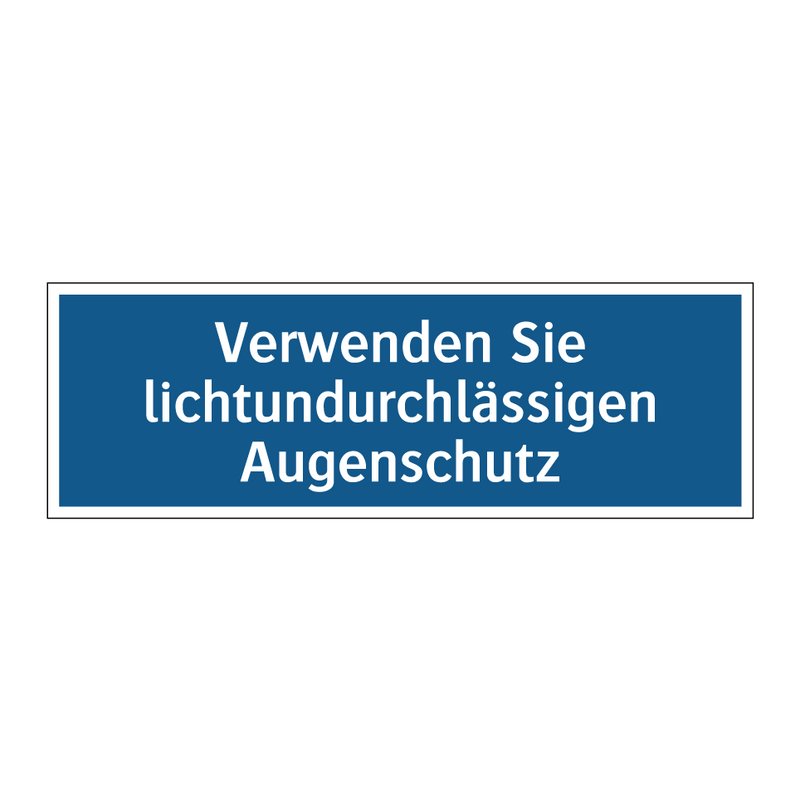 Verwenden Sie lichtundurchlässigen Augenschutz