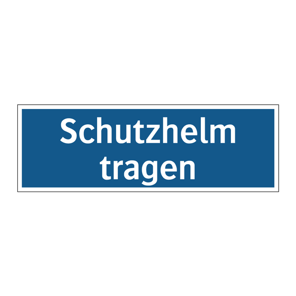 Schutzhelm tragen