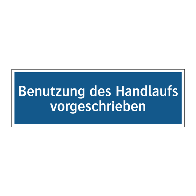 Benutzung des Handlaufs vorgeschrieben