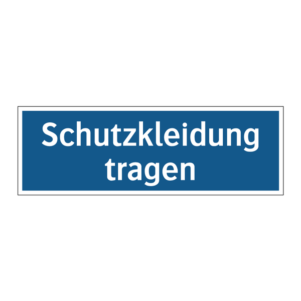 Schutzkleidung tragen