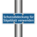 Schutzabdeckung für Sägeblatt verwenden