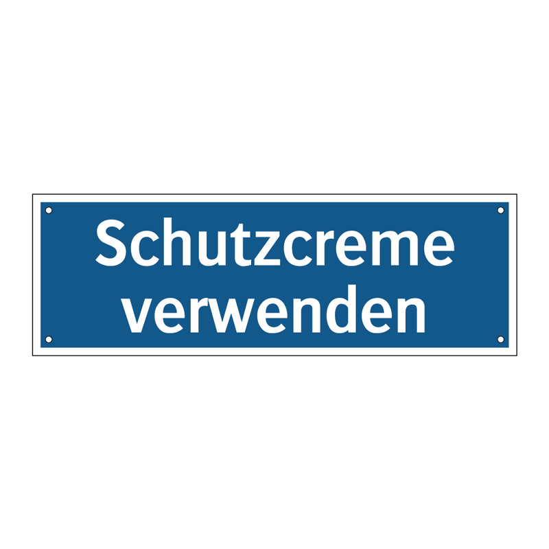 Schutzcreme verwenden